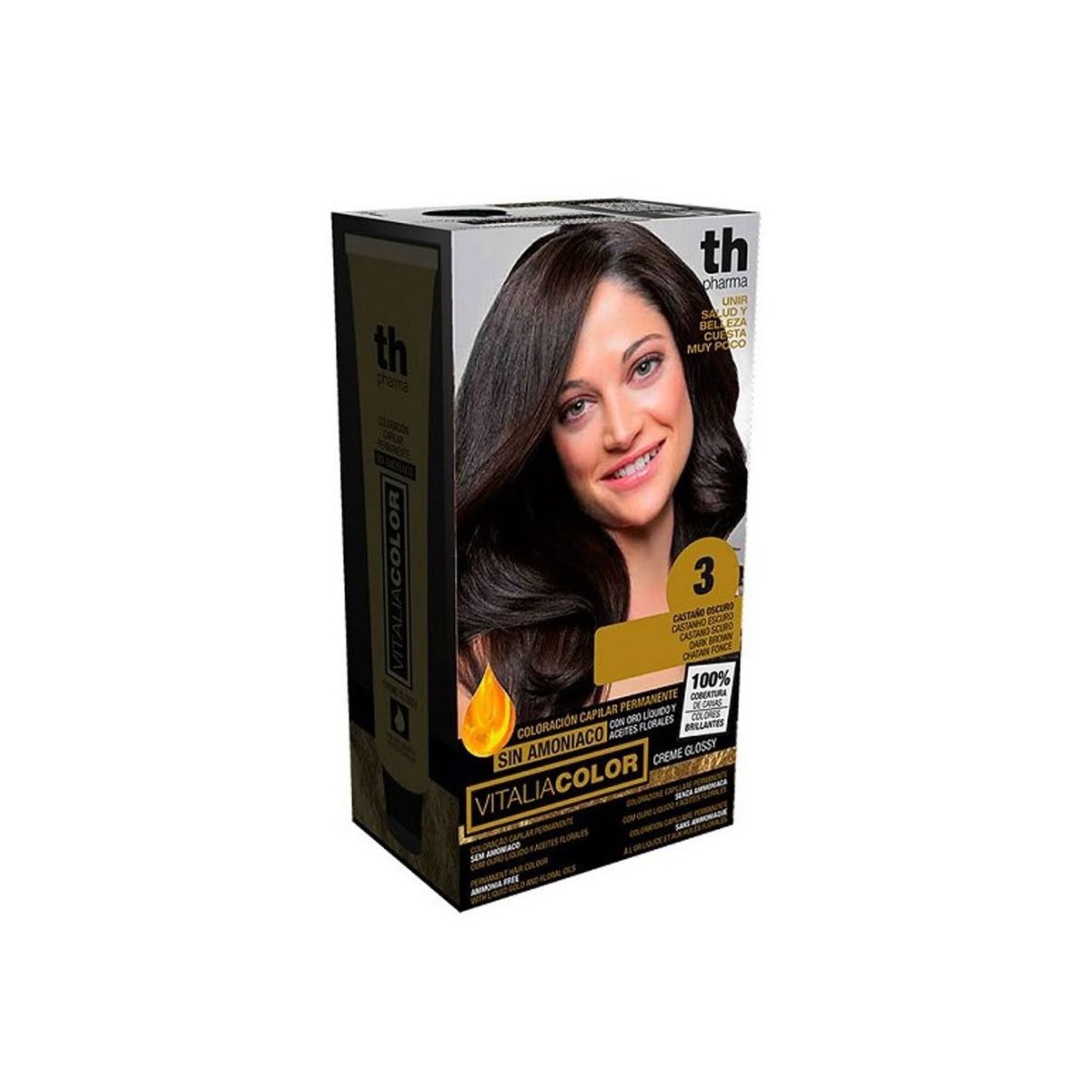th pharma vitalia color tinte no 3 sin amoniaco castano oscuro