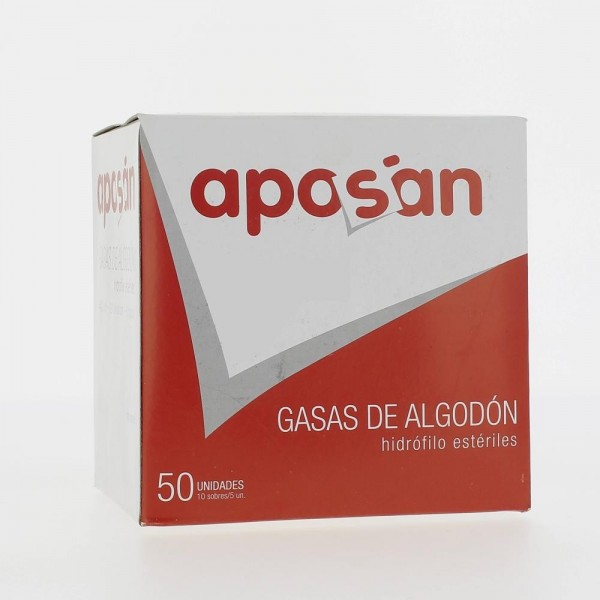 aposan gasa esteril de algodon 50 unidades