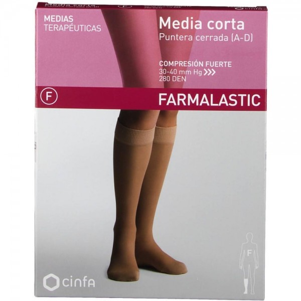 media corta a d compresion fuerte farmalastic puntera cerrada t g