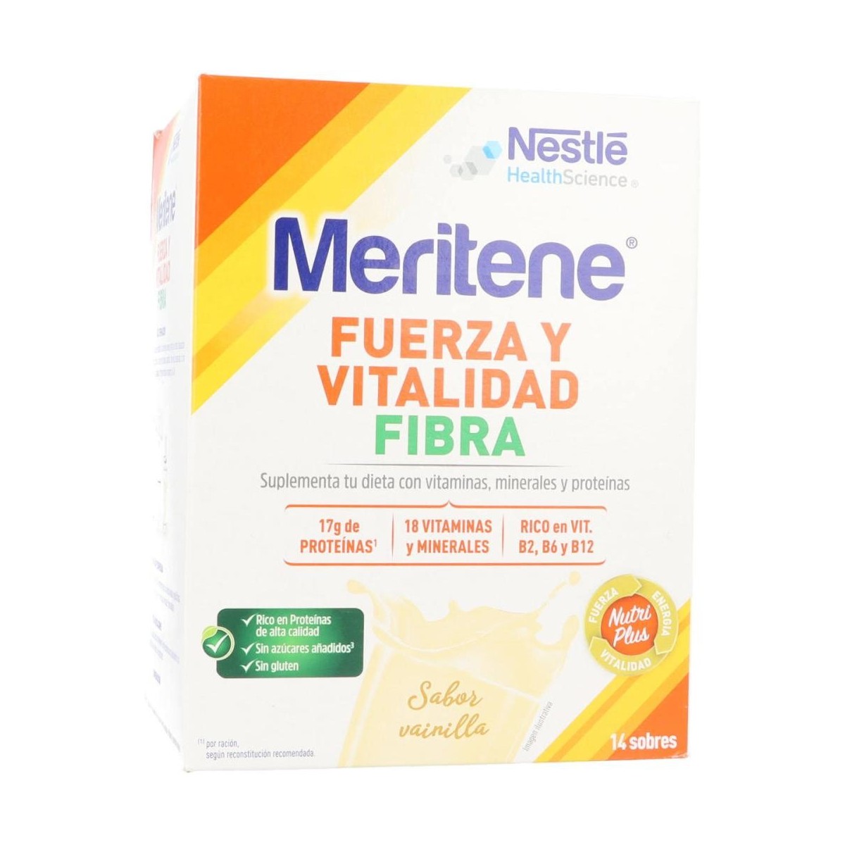 meritene vainilla fibra 14 sobres