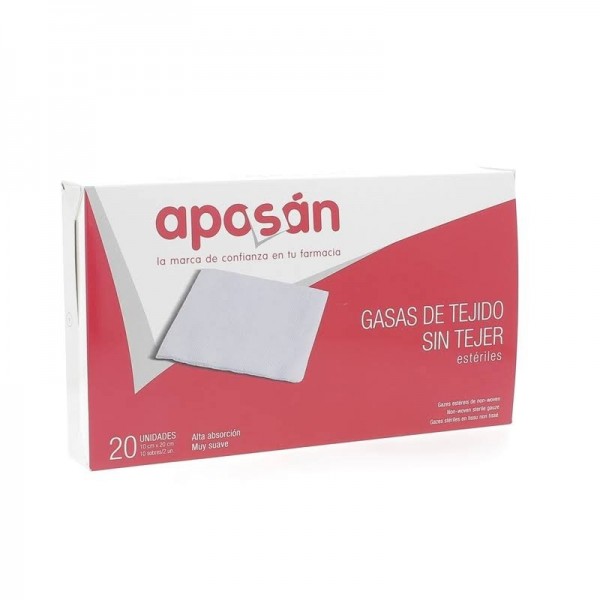aposan gasa esteril tejido sin tejer compresas 10 cm x 20 cm 20 gasas