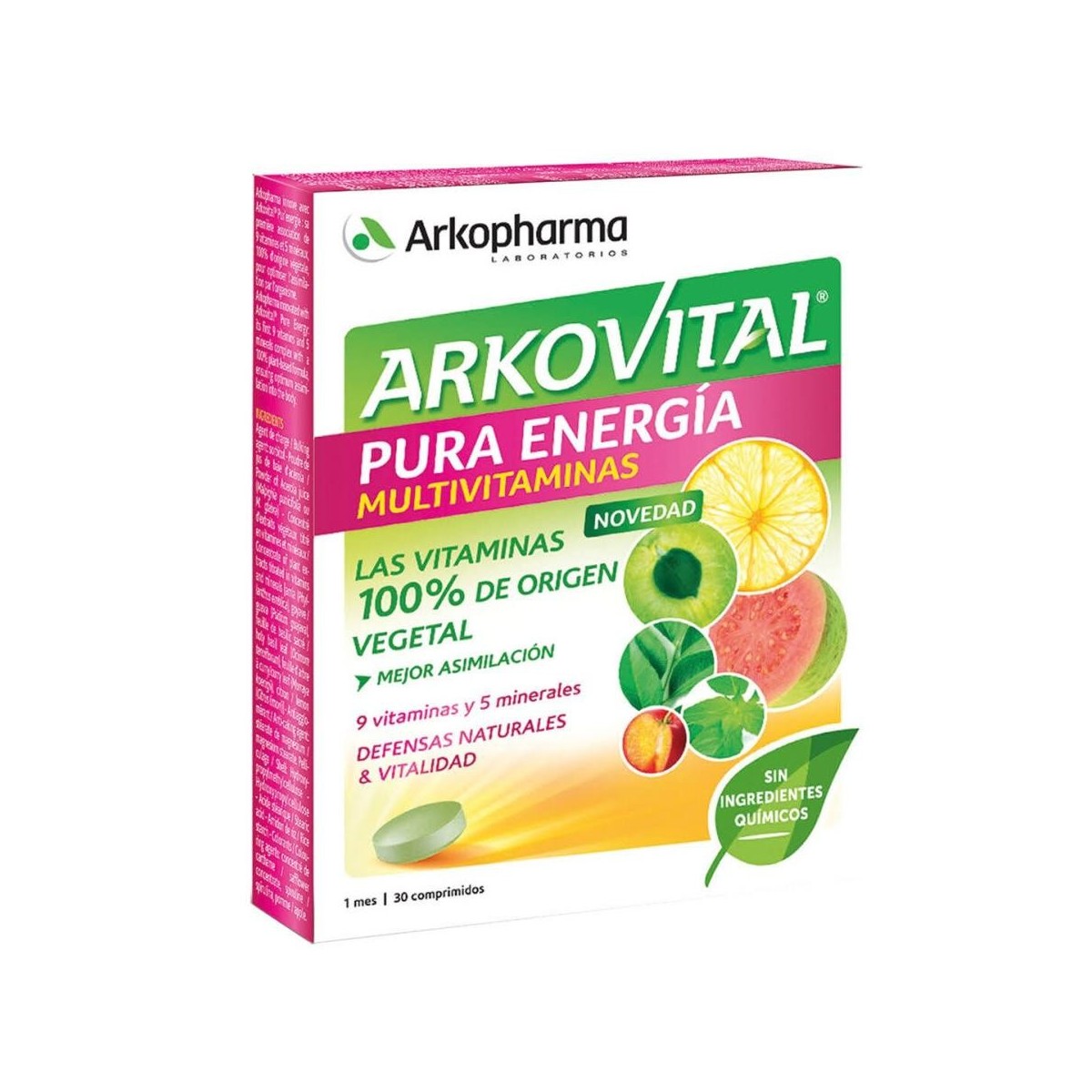 arkovital 30 comprimidos pura energia