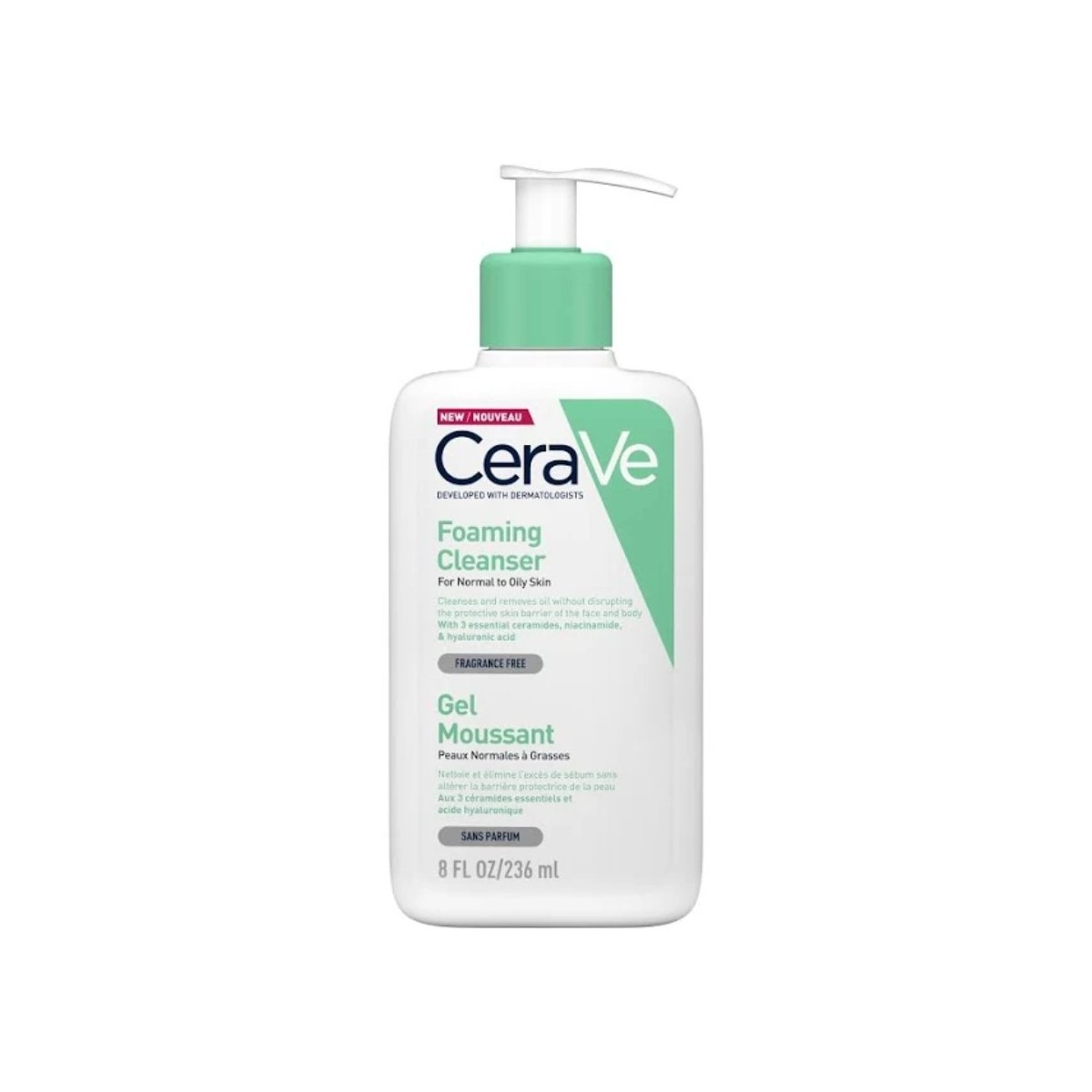 cerave gel limpiador espumoso 236 ml